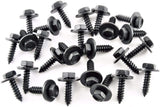 Black Hex Head Trim Screws M4.2 x 16mm Long 7mm Hex Ford GM Mopar (Qty-25) #1958