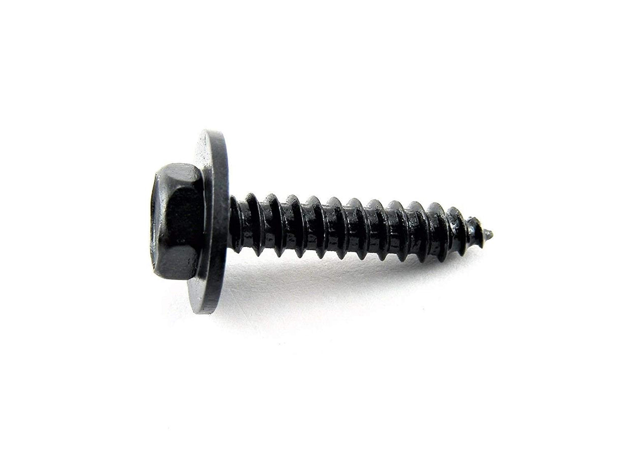 Black Hex Head Trim Screws- M4.2mm x 20mm Long- 7mm Hex- Qty.50- #1960-50