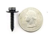 Black Hex Head Trim Screws- M4.2mm x 20mm Long- 7mm Hex- Qty.50- #1960-50