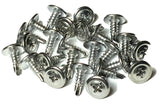 Chrome #8 x 1/2 Phillips Washer Head Self Tapping Trim Screws (Qty-25) #1968