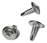 Chrome #8 x 1/2 Phillips Washer Head Self Tapping Trim Screws (Qty-25) #1968