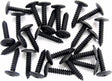 #8 x 3/4" Phillips Washer Head Black Trim Screws (Qty.25) #1972