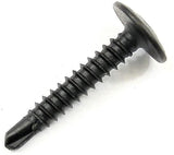 #8 X 1" Black Phillips Washer Head Self Tap Screws (Qty-25) #1977