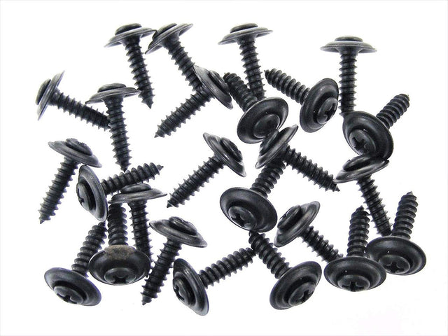 Black #8 x 3/4 Phillips Oval Head Loose Washer Trim Screws #6 Head Qty-25 #1979