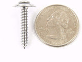 Chrome #8 Phillips Loose Washer Trim Screws- 3/4" to 1-1/4" Long- 75 Screws-(1073-1074-1982)-#2069