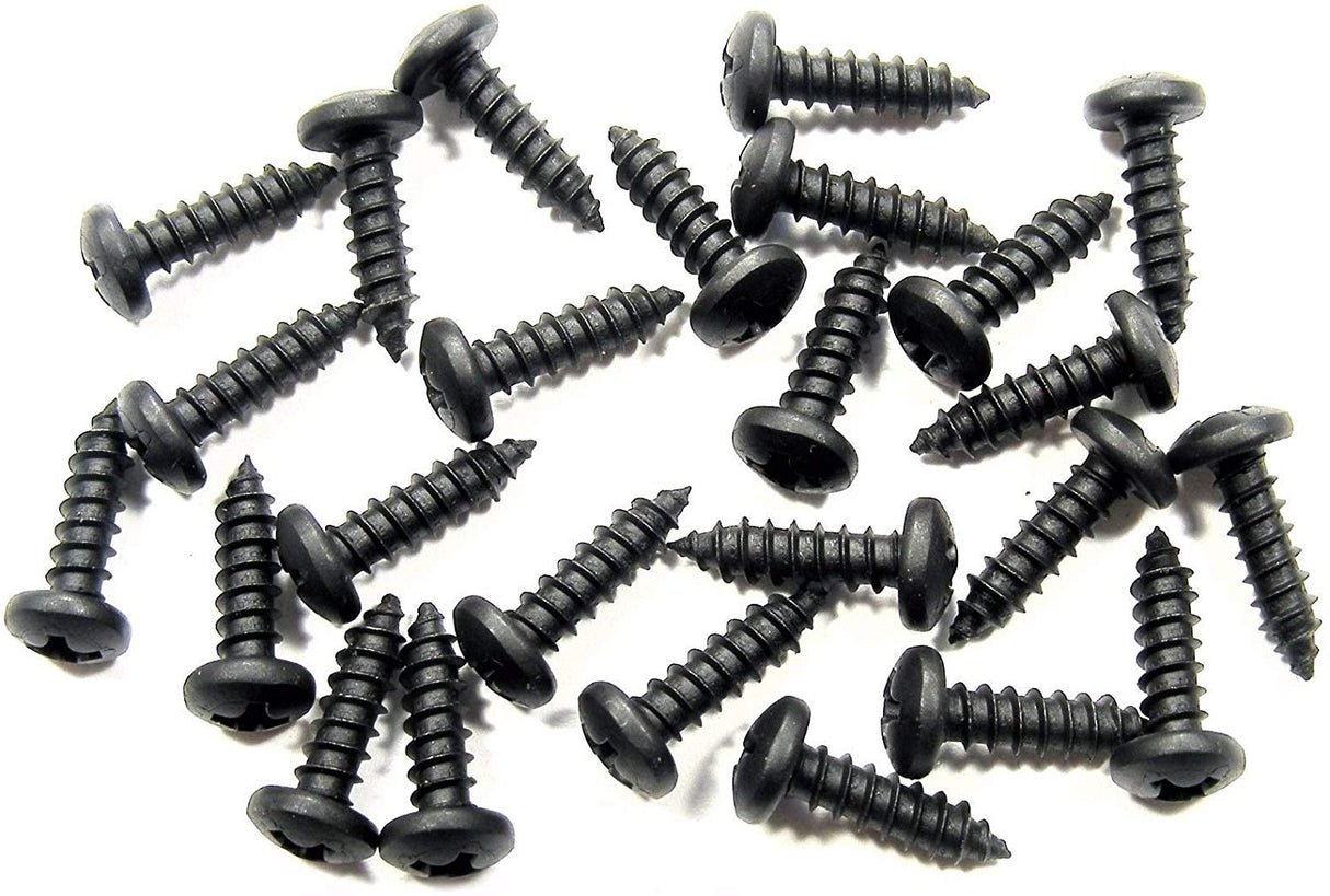 #6 x 1/2" Phillips Pan Head Black Trim Screws (Qty-25) #1988