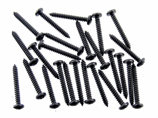 Black #8 x 1-1/4" Phillips Pan Head Trim Screws (Qty-25) #1995