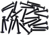 25 Pcs #10 x 1-1/4" Phillips Pan Head Black Trim Screws #2000