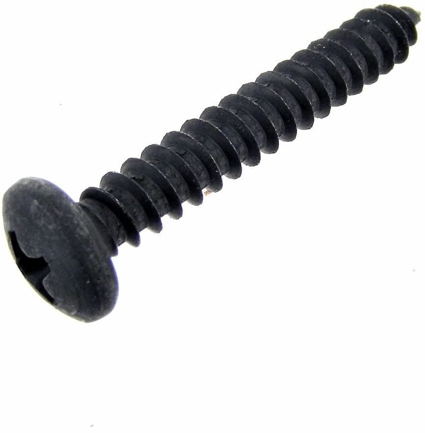 25 Pcs #10 x 1-1/4" Phillips Pan Head Black Trim Screws #2000