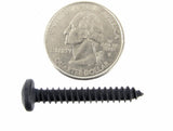 25 Pcs #10 x 1-1/4" Phillips Pan Head Black Trim Screws #2000