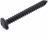 Black #10 x 1-1/2" Phillips Pan Head Trim Screws (Qty-25) #2001