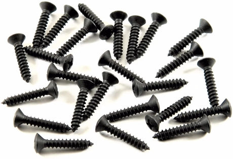 Black #6 x 3/4" Phillips Oval Head Trim Screws (Qty-25) #2003