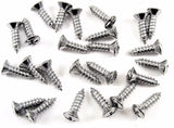 #6 x 1/2" Phillips Oval Head Chrome Trim Screws #6 Head (Qty-25) #2006