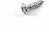 #6 x 1/2" Phillips Oval Head Chrome Trim Screws #6 Head (Qty-25) #2006