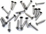 #6 x 3/4" Phillips Oval Head Chrome Trim Screws (Qty-25) #2007