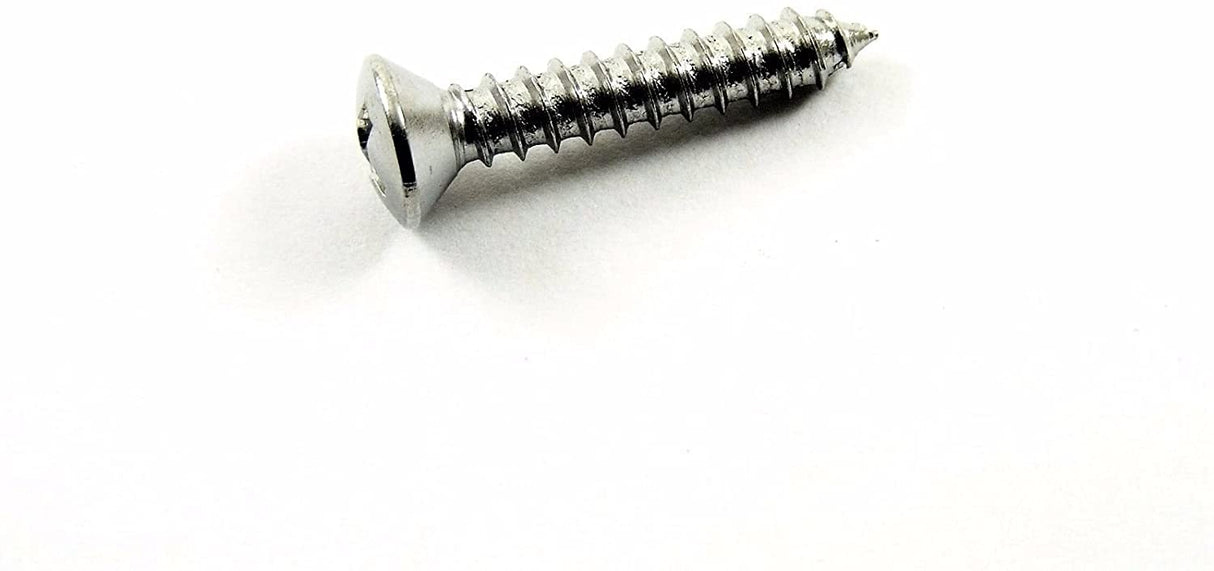 #6 x 3/4" Phillips Oval Head Chrome Trim Screws (Qty-25) #2007