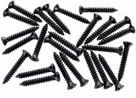 Black #8 x 1" Phillips Oval Head Trim Screws #6 Head (Qty-25) #2012