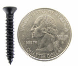 Black #8 x 1" Phillips Oval Head Trim Screws #6 Head (Qty-25) #2012