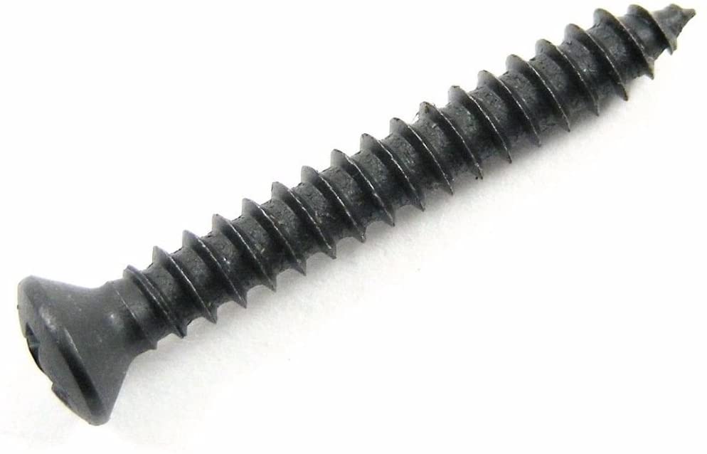 Black #8 x 1-1/4" Phillips Oval Head Trim Screws #6 Head (Qty-25) #2013