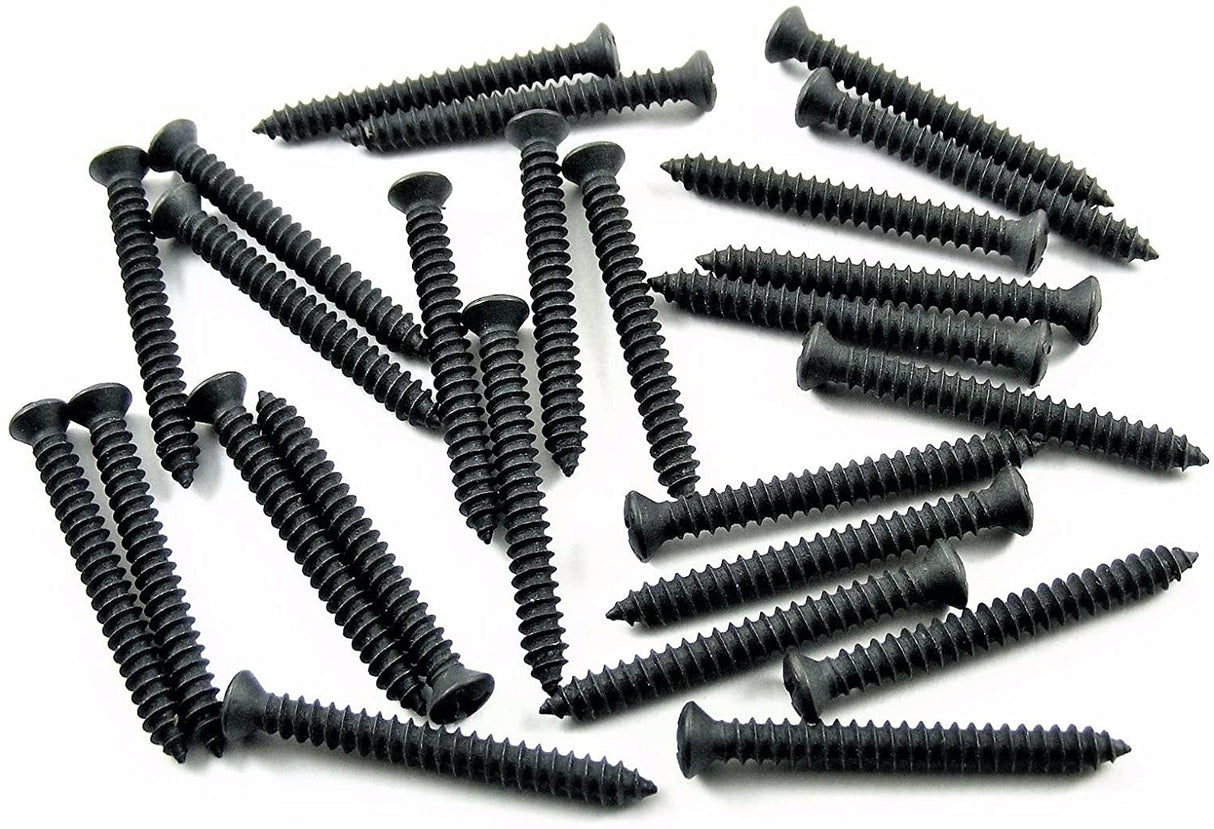 Black #8 x 1-1/2" Phillips Oval Head Trim Screws #6 Head (Qty-25) #2014