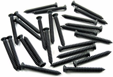 Black #8 x 1-1/2" Phillips Oval Head Trim Screws #6 Head (Qty-25) #2014