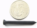 Black #8 x 1-1/2" Phillips Oval Head Trim Screws #6 Head (Qty-25) #2014