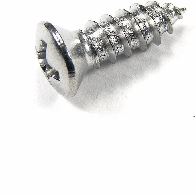 #8 x 1/2" Phillips Oval Head Chrome Trim Screws #6 Head (Qty-25) #2016