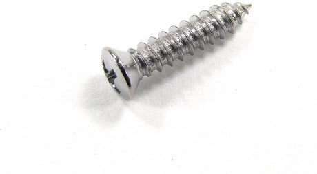 Chrome #8 x 3/4" Phillips Oval Head Trim Screws #6 Head (Qty 25) #2017