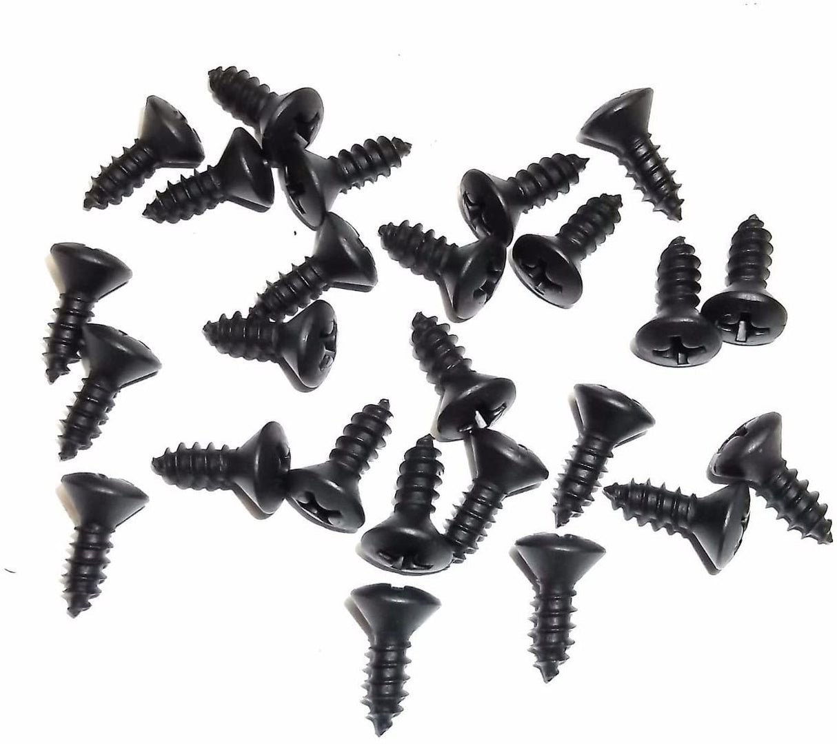 Black #8 x 1/2" Phillips Oval Head Trim Screws #8 Head (Qty-25) #2022