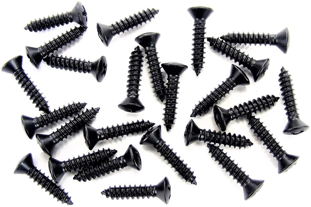 Black #8 x 3/4" Long Phillips Oval Head Trim Screws #8 Head (Qty-25) #2023