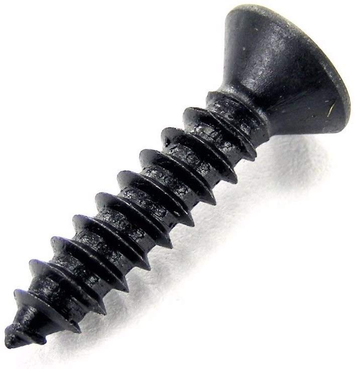 Black #8 x 3/4" Long Phillips Oval Head Trim Screws #8 Head (Qty-25) #2023