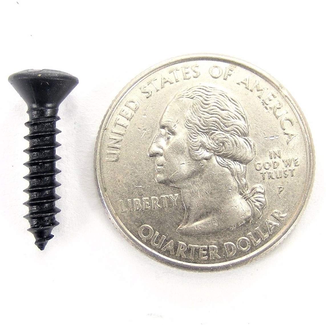 Black #8 x 3/4" Long Phillips Oval Head Trim Screws #8 Head (Qty-25) #2023