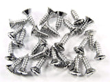 Chrome #8 x 1/2" Phillips Oval Head Trim Screws Ford GM Mopar (Qty-25) #2028