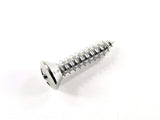 Chrome #8 x 3/4" Phillips Oval Head Trim Screws Ford GM Mopar (Qty-25) #2029