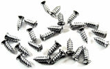 Chrome #10 x 1/2" Phillips Oval Head Trim Screws #6 Head (Qty-25) #2033