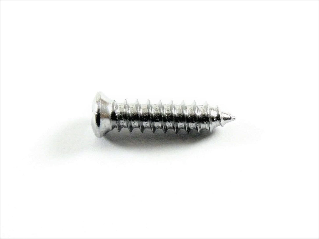 Chrome #10 x 3/4" Phillips Oval Head Trim Screws #6 Head (Qty-25) #2034