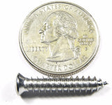 Chrome #10 x 1" Phillips Oval Head Trim Screws #6 Head (Qty-25) #2035