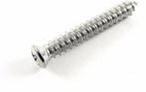 Chrome #10 x 1-1/4" Phillips Oval Head Trim Screws #6 Head (Qty 25) #2036