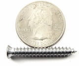 Chrome #10 x 1-1/4" Phillips Oval Head Trim Screws #6 Head (Qty 25) #2036