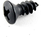 Black #10 x 1/2" Phillips Oval Head Trim Screws #8 Head (Qty-25) #2039