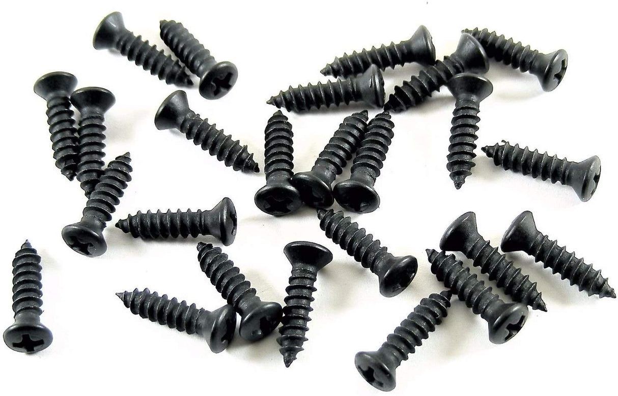 Black #10 x 3/4 Phillips Oval Head Trim Screws #8 Head (Qty-25) #2040