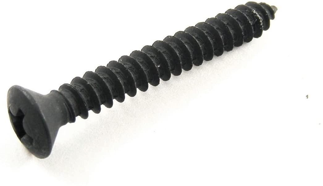 Black #10 x 1-1/2" Phillips Oval Head Trim Screws #8 Head (Qty-25) #2043