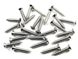 #10 x 1 Phillips Oval Head Chrome Trim Screws #8 Head GM Ford Mopar Qty-25 #2046