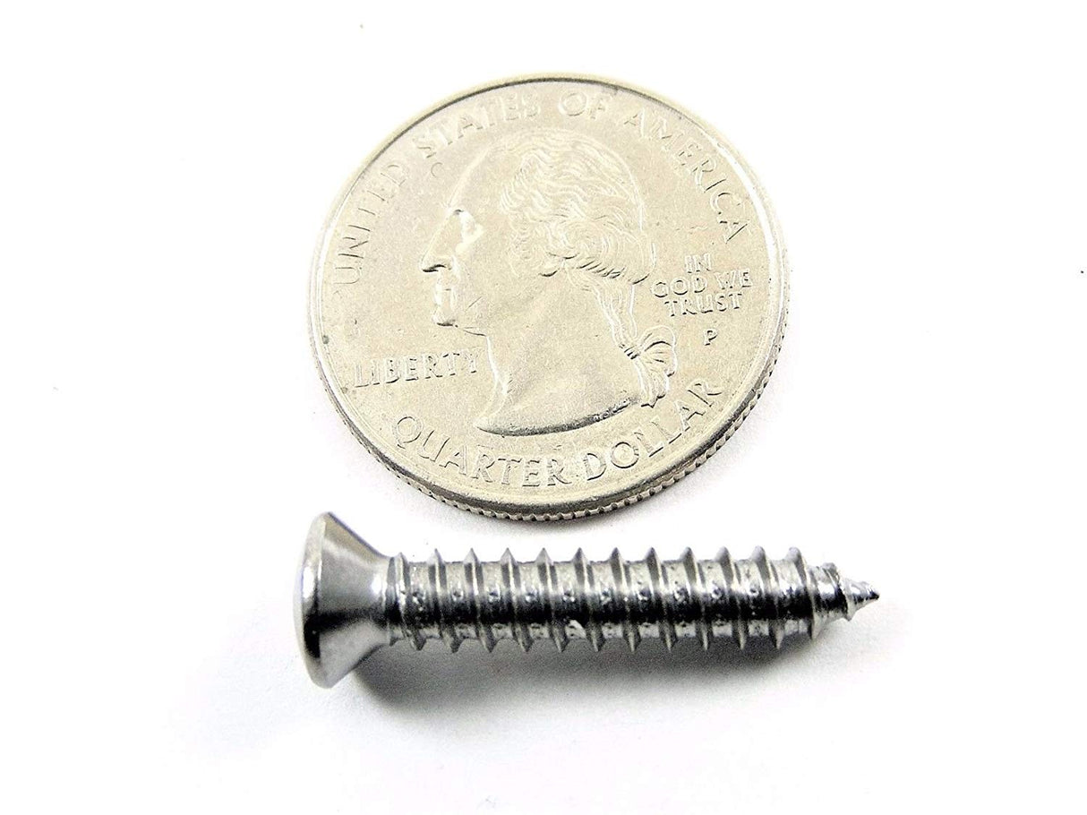 #10 x 1 Phillips Oval Head Chrome Trim Screws #8 Head GM Ford Mopar Qty-25 #2046