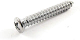 #10 x 1-1/4" Phillips Oval Head Chrome Trim Screws #8 Head (Qty-25) #2047