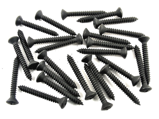 10 x 1-1/2" Phillips Oval Head Black Trim Screws (Qty-25) #2053