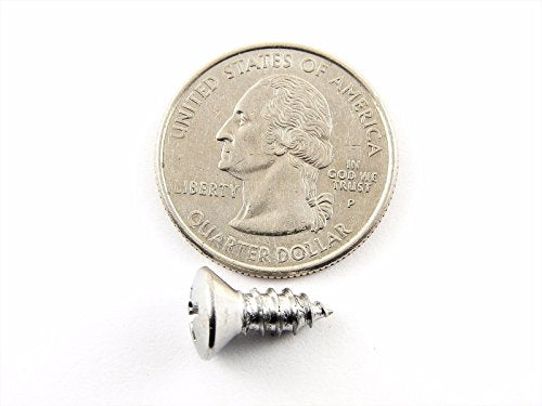 #10 x 1/2" Phillips Oval Head Chrome Trim Screws #10 Head (Qty-25) #2054