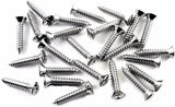 #10 x 1" Phillips Oval Head Chrome Trim Screws #10 Head (Qty-25) #2056