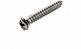 #10 x 1-1/4" Phillips Oval Head Chrome Trim Screws #10 Head (Qty-25) #2057