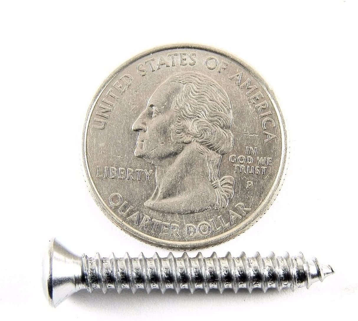 #10 x 1-1/4" Phillips Oval Head Chrome Trim Screws #10 Head (Qty-25) #2057